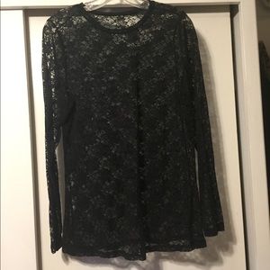 Torrid Sheer Lace High Neck Blouse